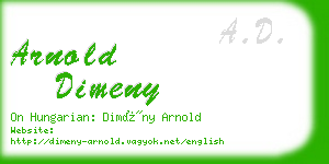 arnold dimeny business card